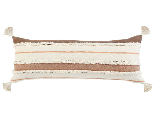 20" X 20" 100% Cotton Striped Zippered Pillow