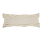 14" X 36" Cream 100% Cotton Zippered Pillow