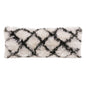 20" Black And White Fabric Geometric Throw Pillow
