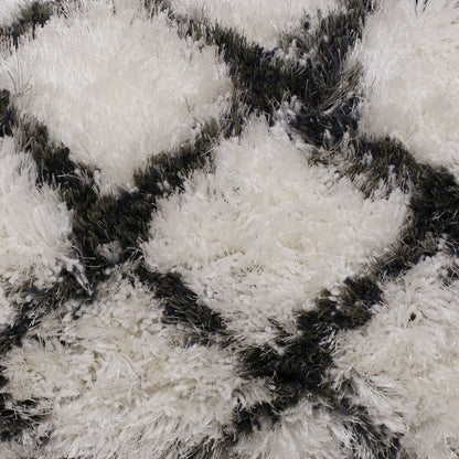 20" Black And White Fabric Geometric Throw Pillow