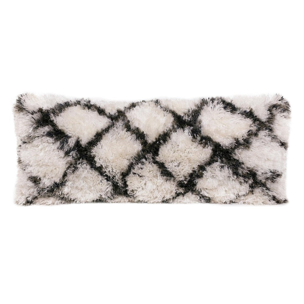 20" Black And White Geometric Throw Pillow