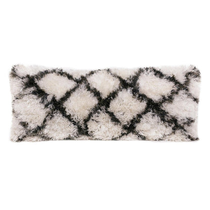 20" Black And White Geometric Throw Pillow