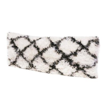 20" Black And White Fabric Geometric Throw Pillow