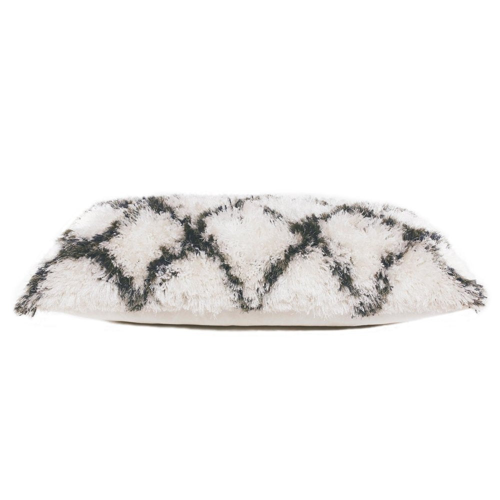 20" Black And White Geometric Throw Pillow