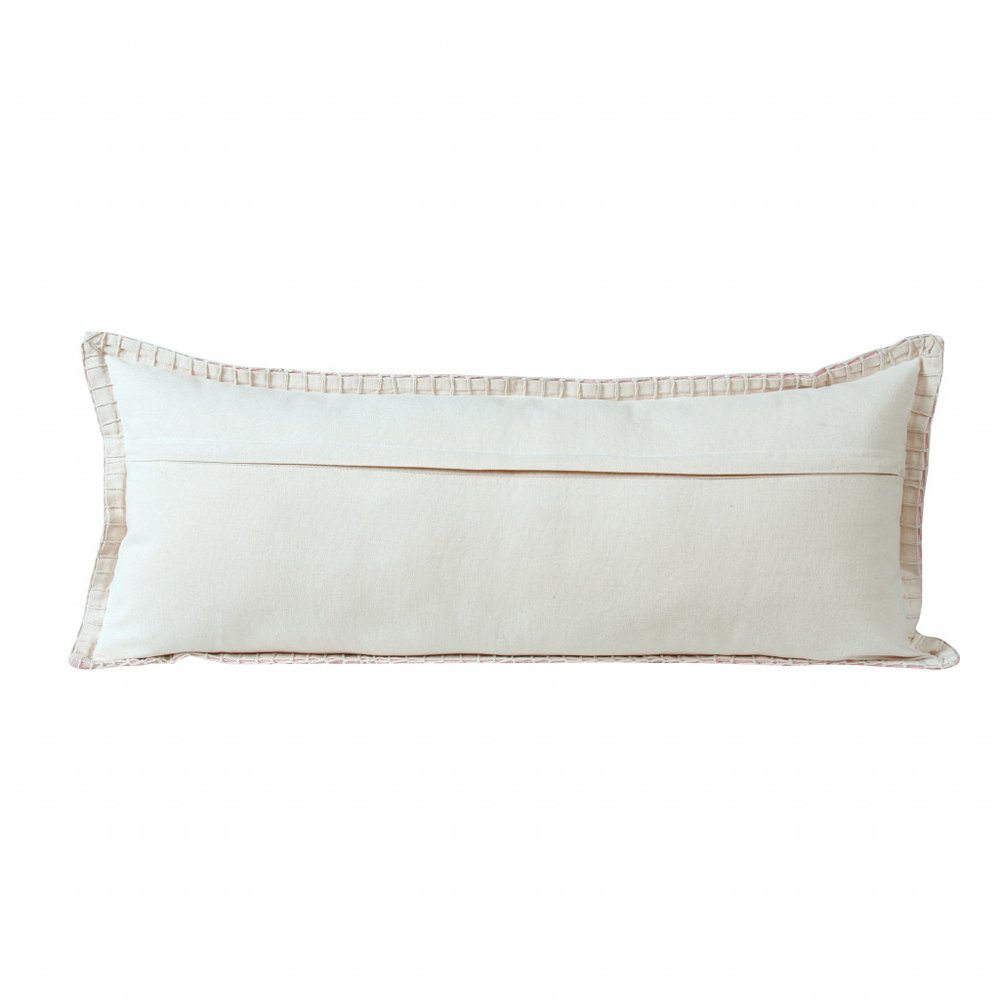 14" X 36" Light Blue 100% Cotton Zippered Pillow