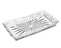 10" Clear Rectangular Cut Crystal Serving Tray