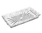 10" Clear Rectangular Cut Crystal Serving Tray