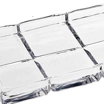 13" Clear Rectangular Crystal Serving Tray