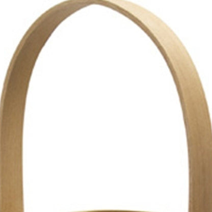 20" Natural Distressed Woven Glass And Wicker Floor Lantern Candle Holder