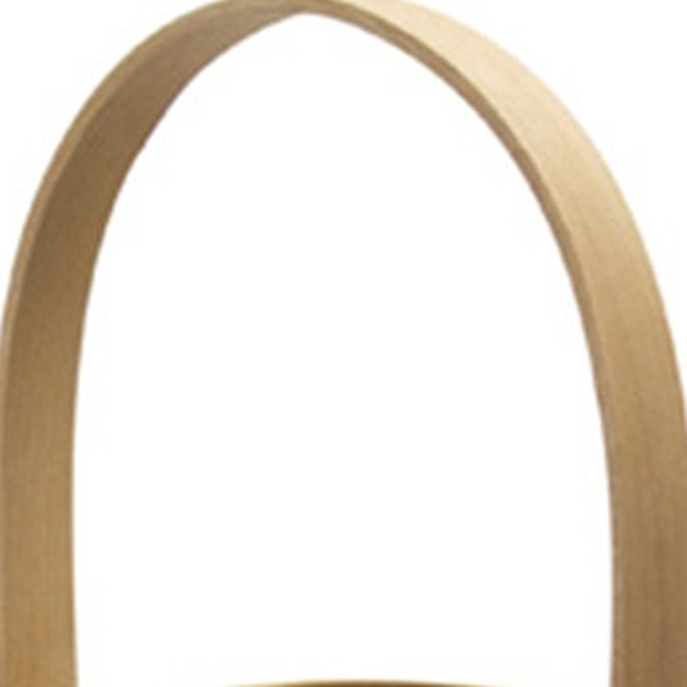 20" Natural Distressed Woven Glass And Wicker Floor Lantern Candle Holder