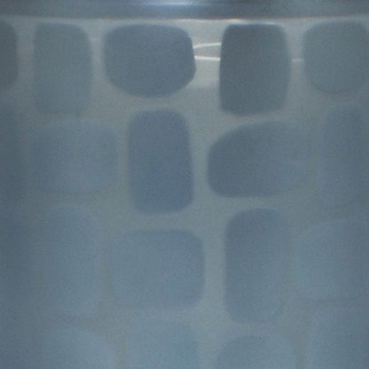 Set of Two Navy Blue Abstract Glass Tabletop Tealight Candle Holders