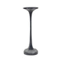 Set of Three Dark Gray Polyresin Abstract Tabletop Pillar Candle Holders