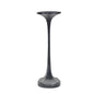 Set of Three Dark Gray Distressed Abstract Polyresin Tabletop Pillar Candle Holders