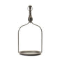 24" Brown Distressed Iron Tabletop Dish Candle Holder