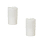 Set of Two White Flameless Pillar Candle