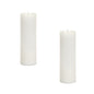 Set of Two White Flameless Pillar Candle