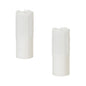 Set of Two White Flameless Pillar Candle