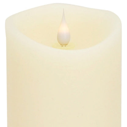 9" Beige Flameless Pillar Candle