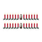 Set of Twentyfour Red Flameless Christmas Clip on Taper Candle