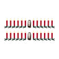 Set of Twentyfour Red Flameless Christmas Clip on Taper Candle