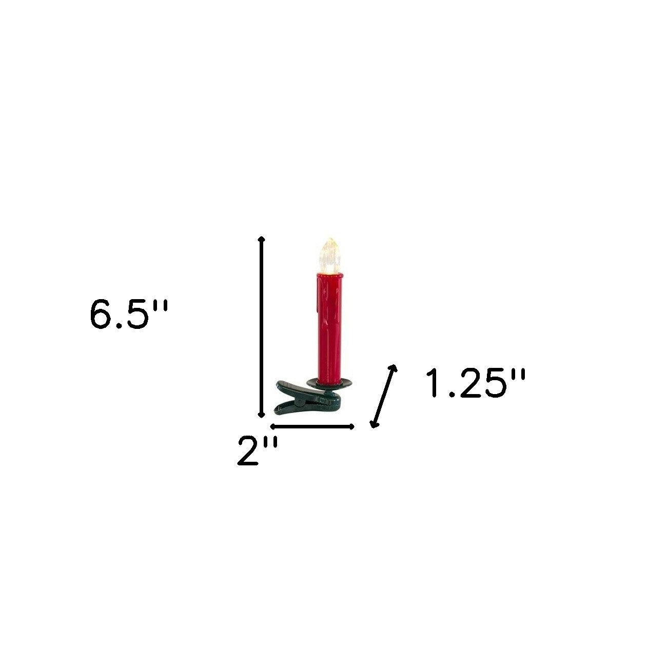 Set of Twentyfour Red Flameless Christmas Clip On Taper Candle