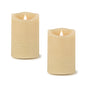 Set of Two Beige Flameless Designer Candle