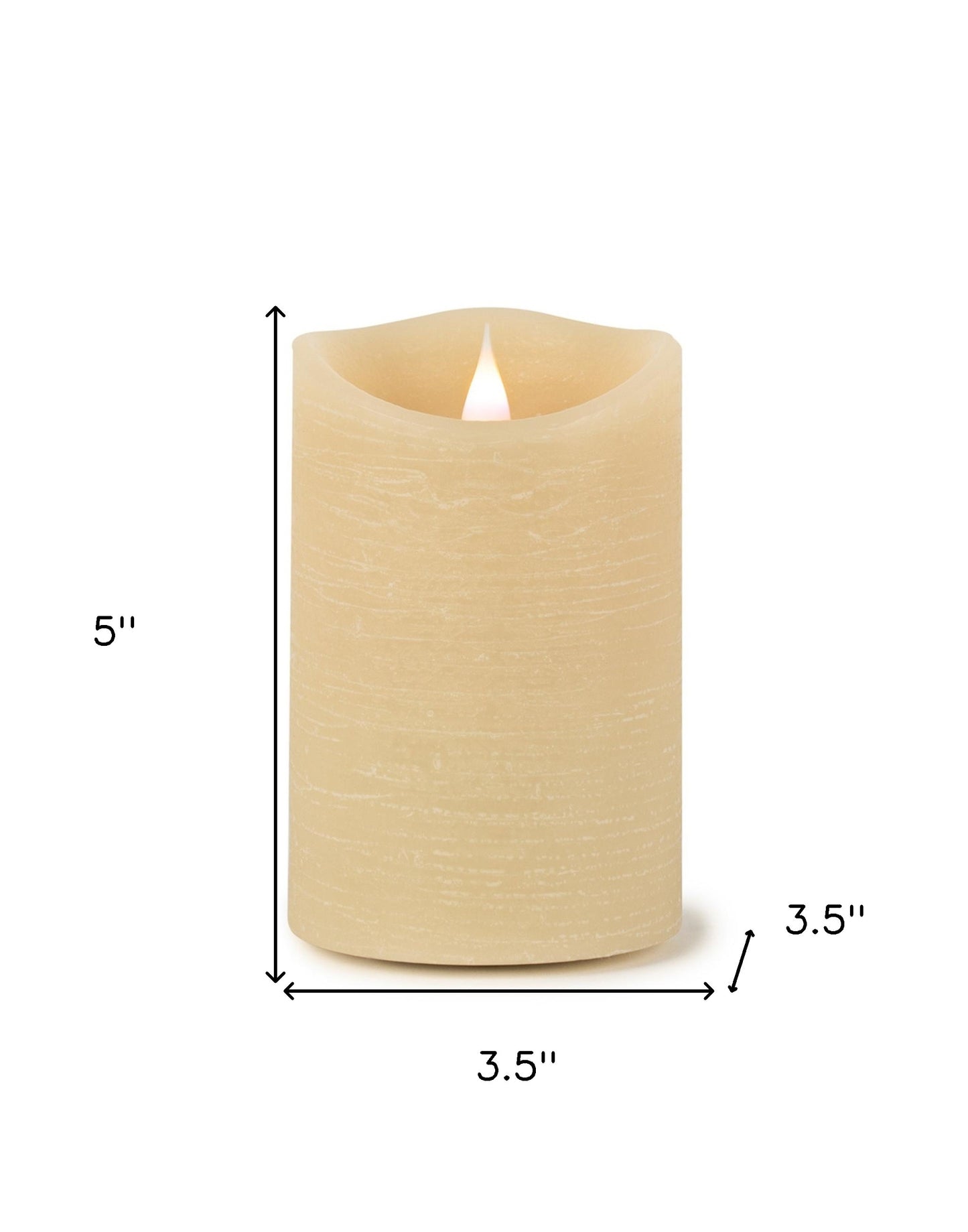 Set of Two Beige Flameless Designer Candle