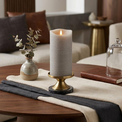 7" Gray Flameless Designer Candle