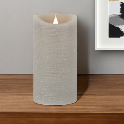 7" Gray Flameless Designer Candle