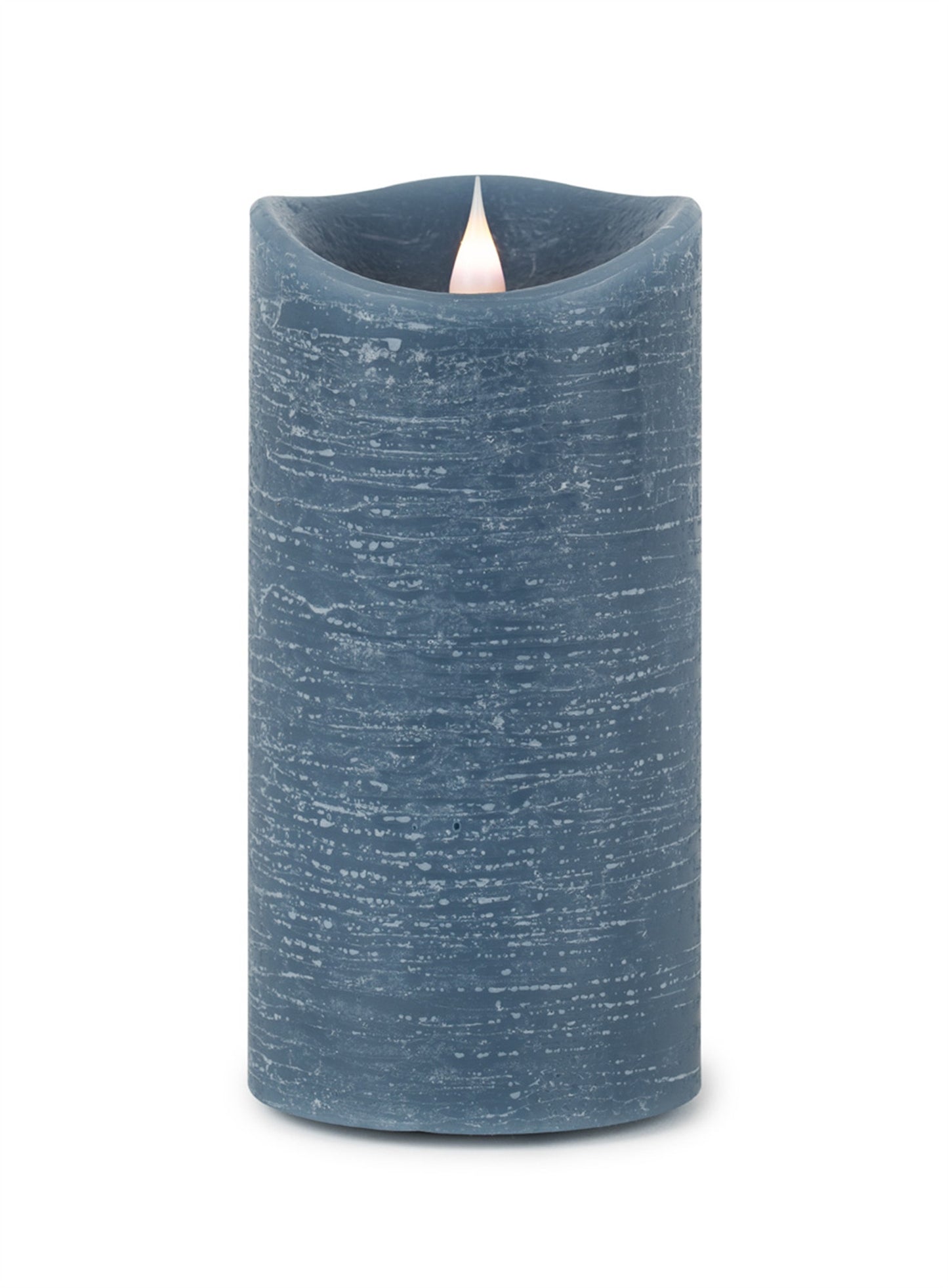 7" Blue Flameless Pillar Candle