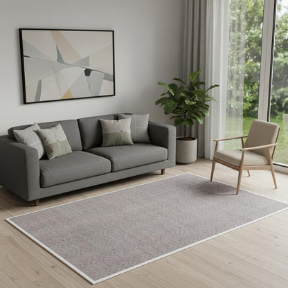 5' X 8' Charcoal And Dark Grey Hand Loomed Area Rug