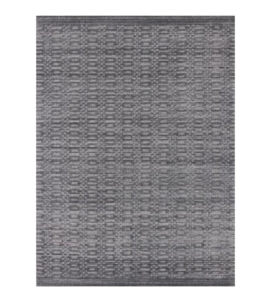 9' X 12' Charcole And Dark Grey Hand Loomed Area Rug