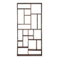86" Brown And Natural Solid Wood and Wood Ten Tier Bookcase