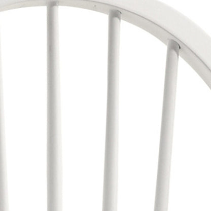 White Wood Windsor Back Dining Side Chair