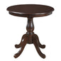 30" Espresso Rounded Solid Manufactured Wood And Solid Wood Pedestal Base Dining Table