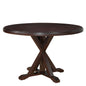 48" Espresso Rounded Solid Manufactured Wood Pedestal Base Dining Table