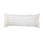 14" X 36" White Textured Indoor Outdoor Throw Pillow With Fringe