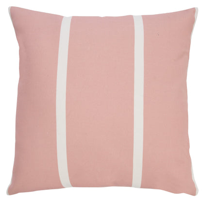 20" X 20" Pink Zippered Geometric Indoor Outdoor Throw Pillow