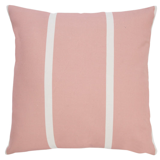 20" X 20" Pink Zippered Geometric Indoor Outdoor Throw Pillow