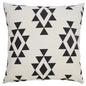 20" X 20" Black Zippered Southwestern Indoor Outdoor Throw Pillow
