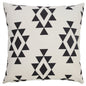 20" X 20" Black Zippered Southwestern Indoor Outdoor Throw Pillow