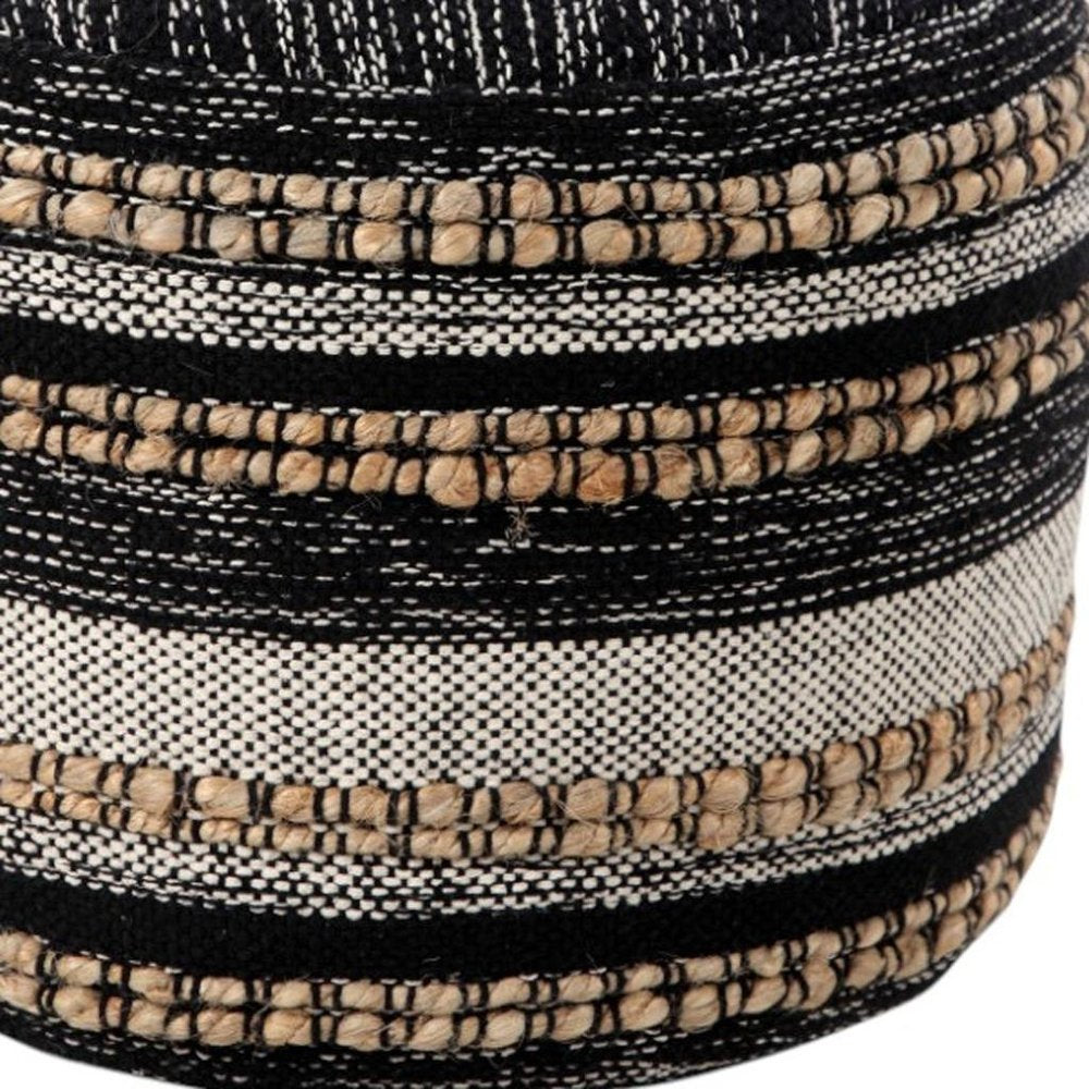 18" x 18" x 14" " Black Pouff