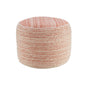 18" Pink Polyester Ottoman