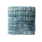 18" Blue Abstract Pouf Ottoman