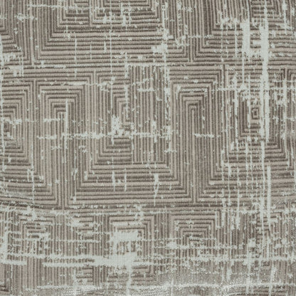 18" Gray Geometric Pouf Ottoman