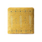 18" Yellow Abstract Pouf Ottoman