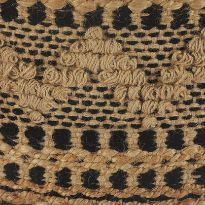 18" Tan Geometric Pouf Ottoman