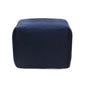 18" Blue Cotton Patchwork Pouf Ottoman