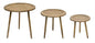 Set of Three 24" Brown Round End Tables