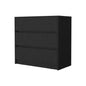 33" Black Three Drawer Dresser